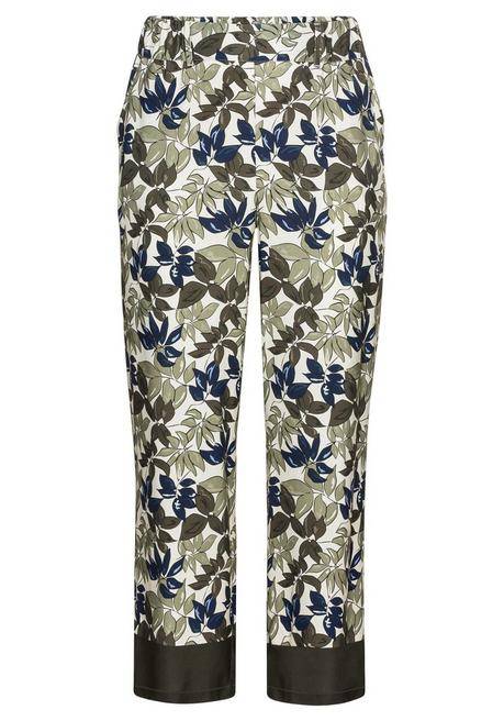 Sheego Weite Hose Mit Alloverdruck Und Schlupfbund - Dunkeloliv Bedruckt Sheego