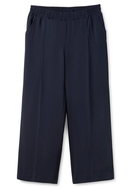 Sheego Weite Hose Mit Gummizugbund Und Bundfalten - Nachtblau Sheego
