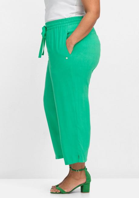 Sheego Weite Hose Mit Schlupfbund, Knöchelfrei - Blattgrün Sheego
