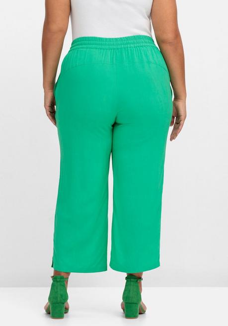 Sheego Weite Hose Mit Schlupfbund, Knöchelfrei - Blattgrün Sheego