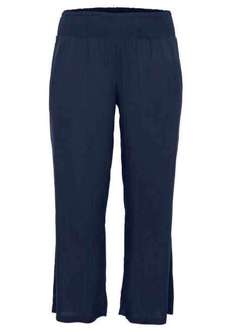 Sheego Weite Hose Mit Smokbund Und Taschen - Marine Sheego