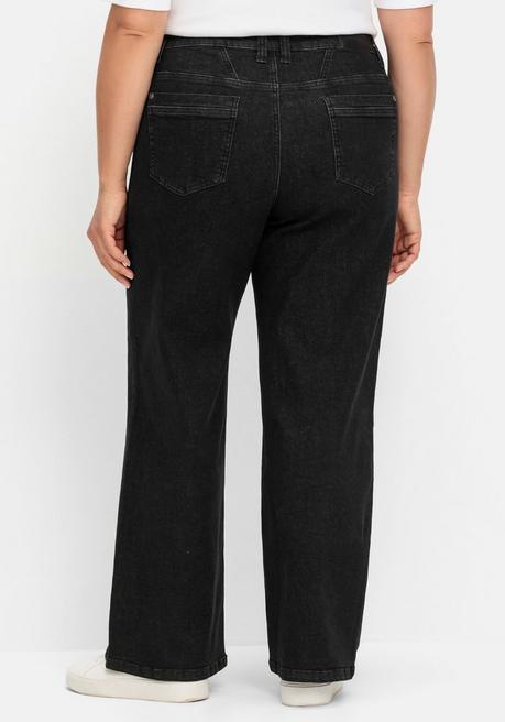 Sheego Weite Jeans In Curvy-Schnitt ELLA - Black Denim Sheego