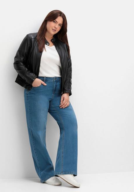 Sheego Weite Jeans In Curvy-Schnitt ELLA - Blue Denim Sheego