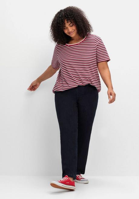 Sheego Weite Jeans Mit Schlupfbund Im Curvy-Schnitt ELLA - Dark Blue Denim Sheego