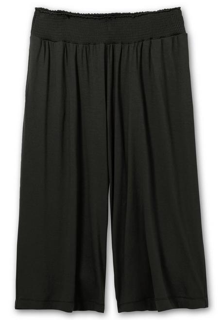Sheego Weite Jerseyhose In 3/4-Länge - Schwarz Sheego