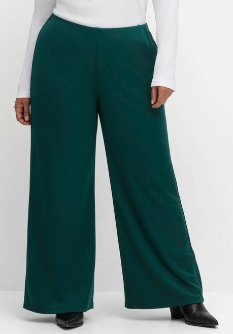 Sheego Weite Jerseyhose Mit Schlupfbund - Petrol Sheego