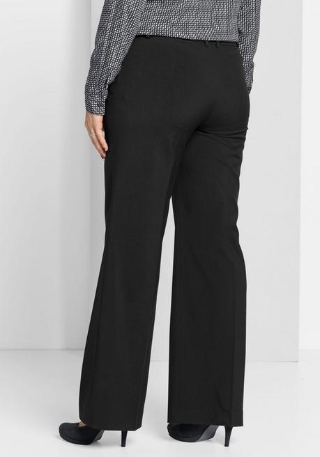 Sheego Weite Stretchhose Mit Bügelfalte - Schwarz Sheego
