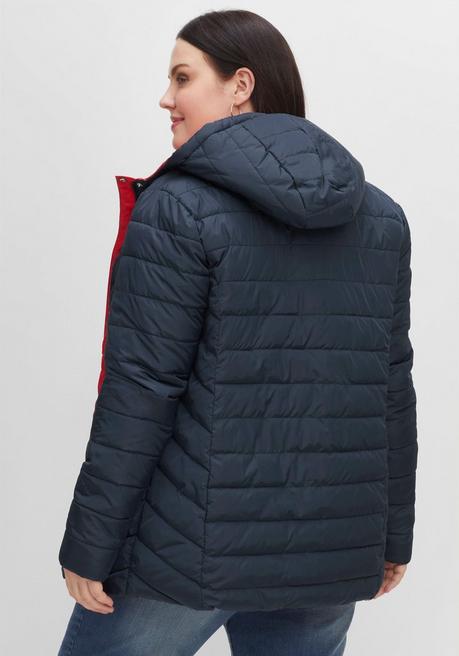 Sheego Wendejacke Mit Kapuze, Beidseitig Tragbar - Nachtblau Sheego