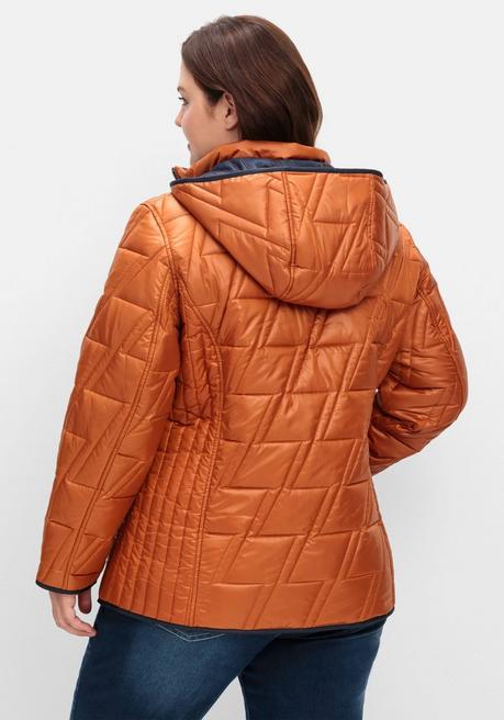 Sheego Wendesteppjacke Mit Kapuze Und Stehkragen - Cognac Sheego