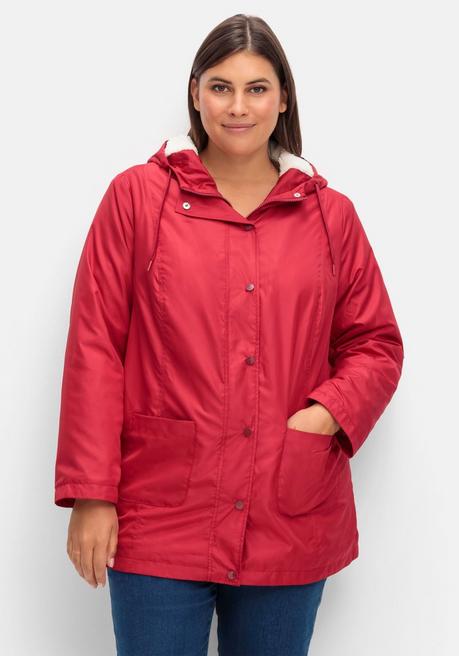 Sheego Windjacke Mit Futter Aus Teddyfleece - Beere Sheego