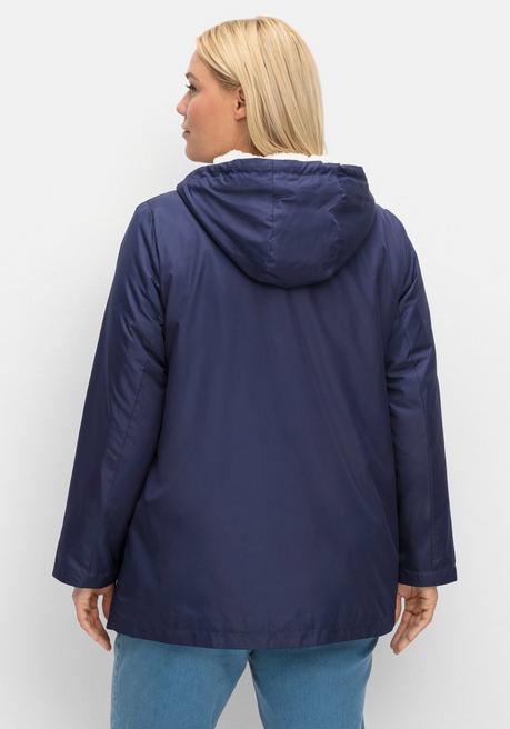 Sheego Windjacke Mit Futter Aus Teddyfleece - Nachtblau Sheego