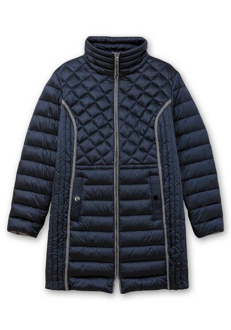 Sheego Winterjacke Im Steppmix, Mit Feinem Schimmer - Marine Sheego