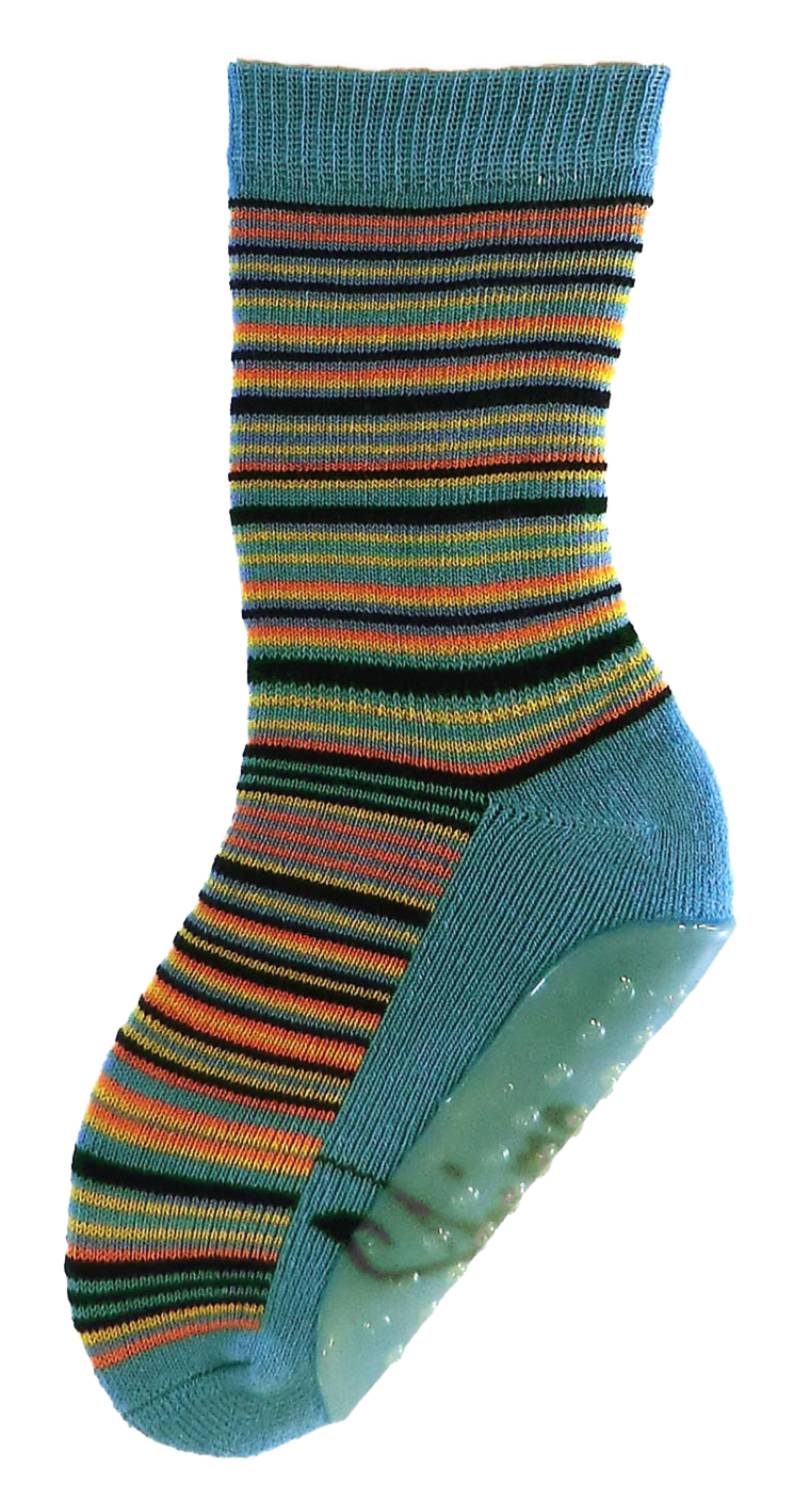 Shimasocks Baby Antirutsch Stopper Socken geringelt