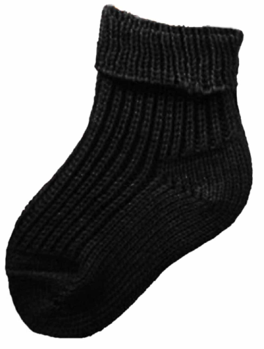 Shimasocks Baby Kinder Socken Schafpatenwolle schwarz