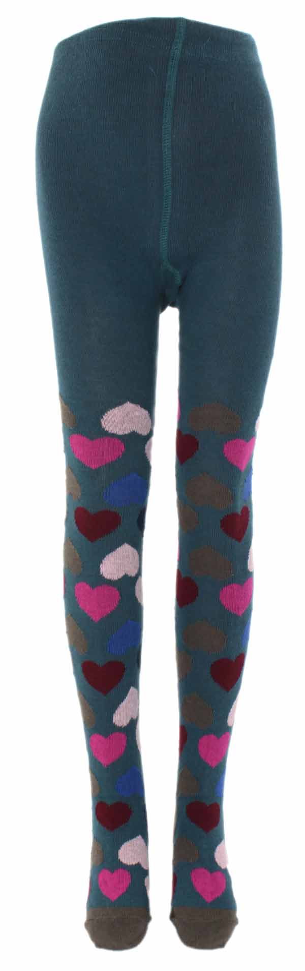 Shimasocks Baby - Kinder Strumpfhose - Kinderstrumpfhose allover Herzen 98% kbA Baumwolle