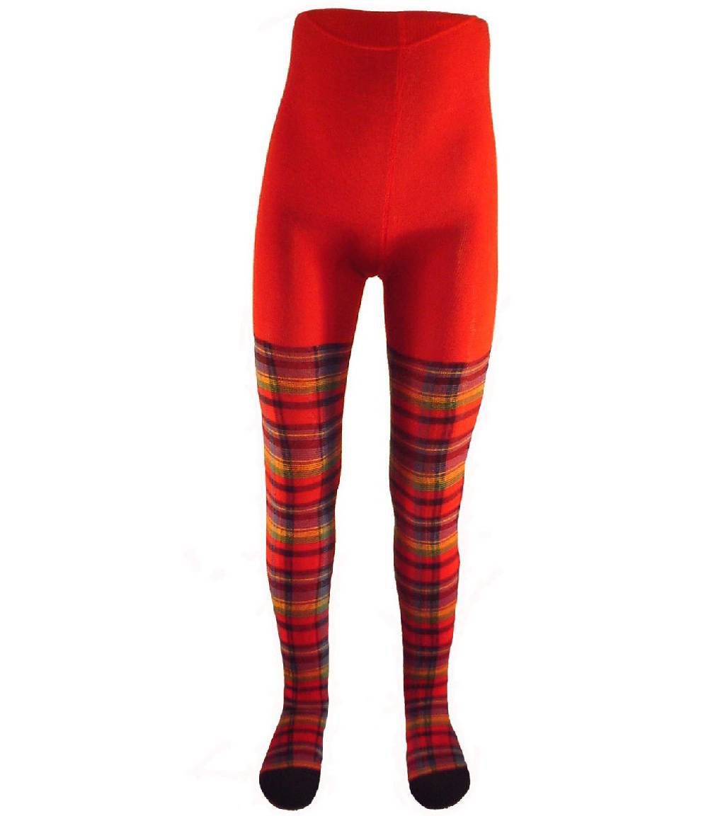 Shimasocks Baby Kinder Strumpfhose rot mit Schottenmuster Shimasocks Baby Kinder Strumpfhose rot mit Schottenmuster