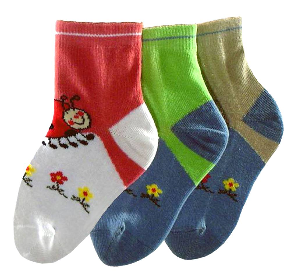 Shimasocks Baby Kurzschaft Socken Marienkäfer 3er Pack