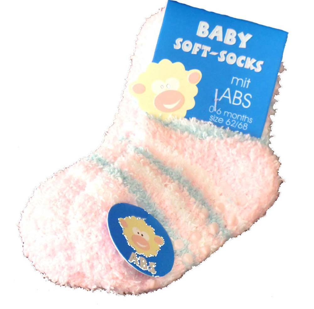 Shimasocks Baby Kuschelsöckchen Vollplüsch mit ABS 2er Pack