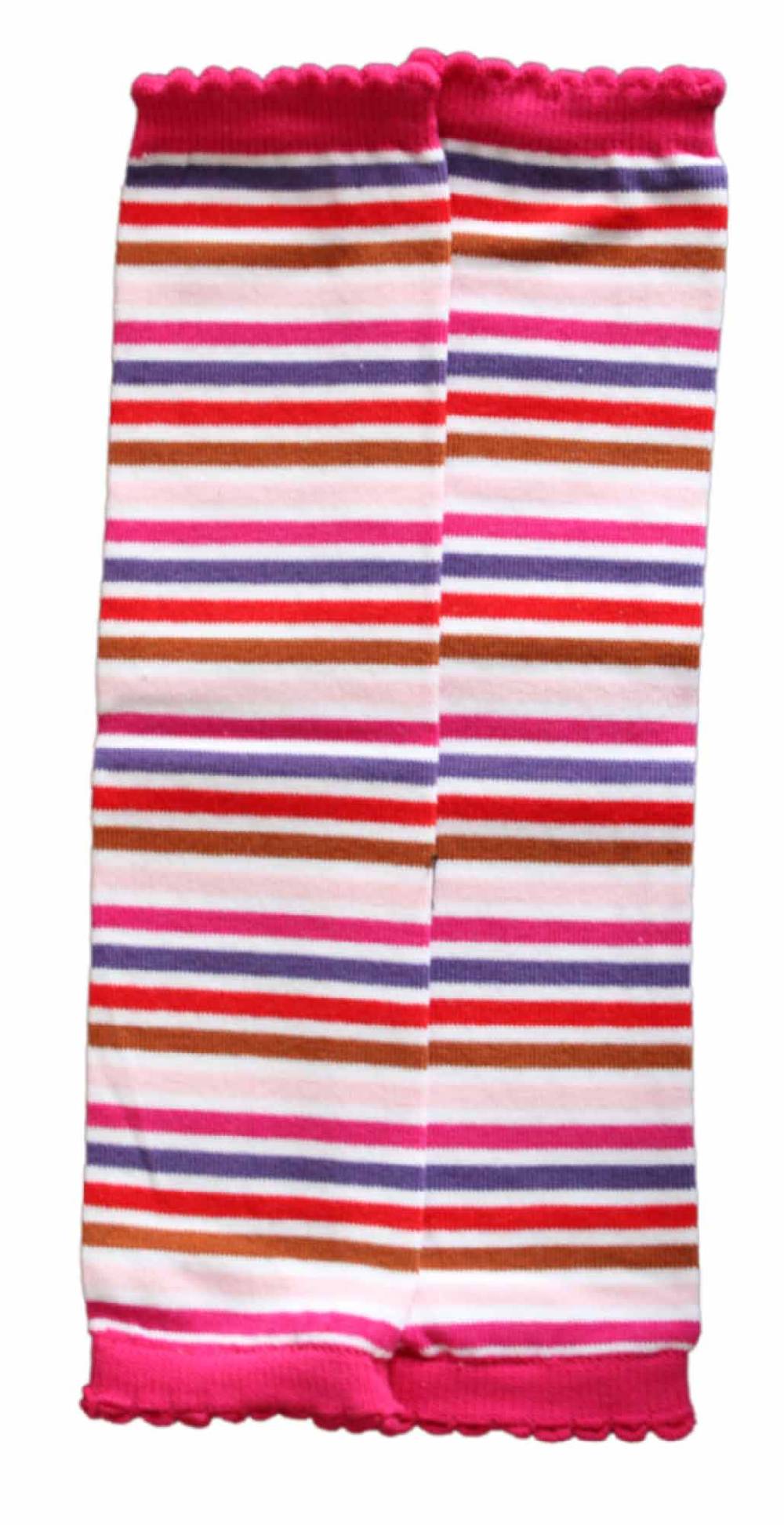 Shimasocks Baby Legs geringelt mit Mäusezähnchenrand