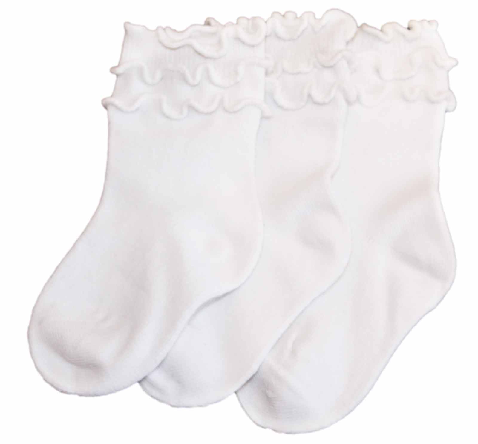 Shimasocks Baby Socken weiß mit Kräuselnaht 3er Pack