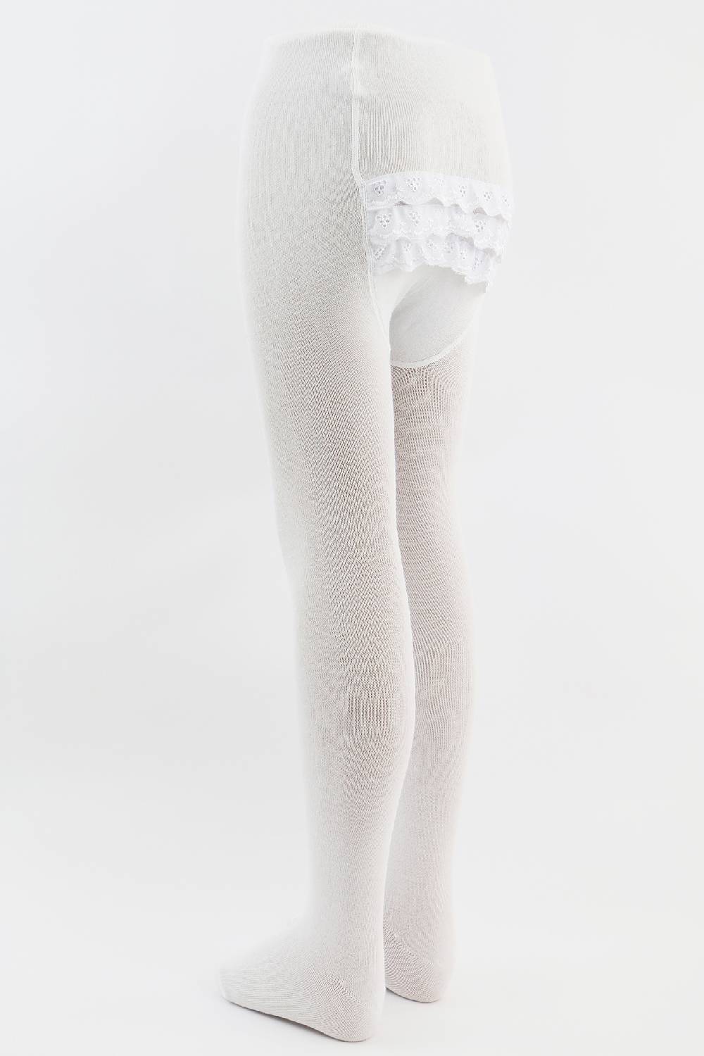 Shimasocks Babystrumpfhose SHABY weiß mit Rüschen am Popo, zuckersüss, festlich