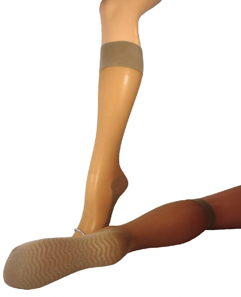 Shimasocks Damen Feinkniestrümpfe 20 DEN Fußmassage perle mit Komfortbund unifarbend