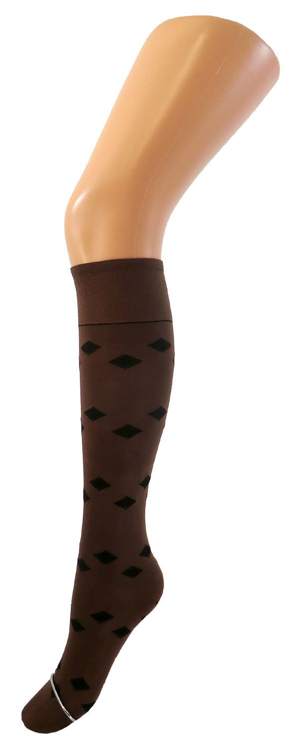 Shimasocks Damen Feinkniestrümpfe gemustert Microfaser 70 DEN