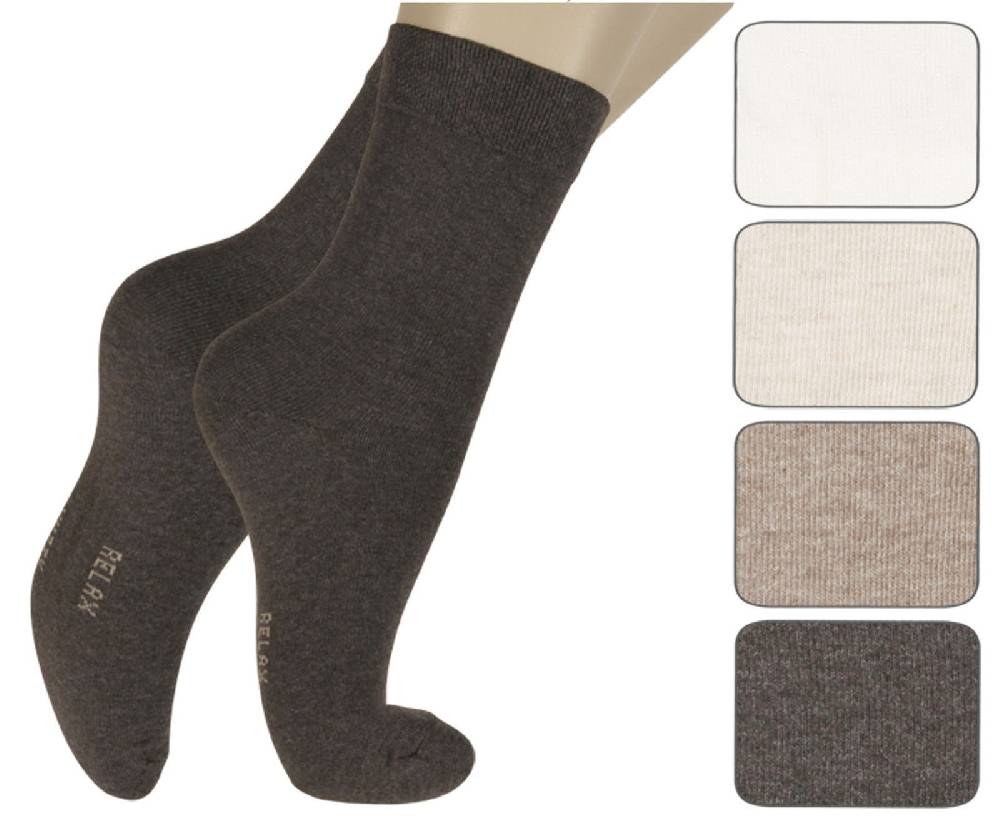 Shimasocks Damen Gesundheitssocken ohne Gummi 4er Pack