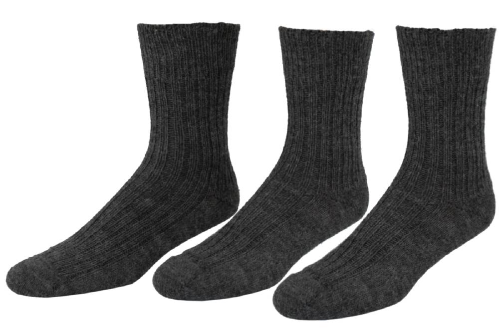 Shimasocks Damen Herren Socken ohne Gummi 100% Wolle 3-er Pack