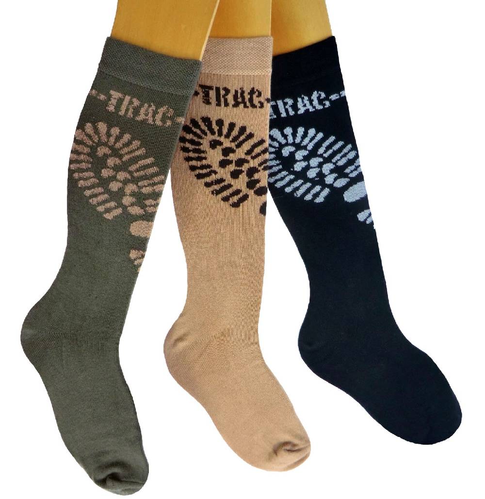 Shimasocks Damen Kniestrümpfe Motiv Fußspuren 3er Pack