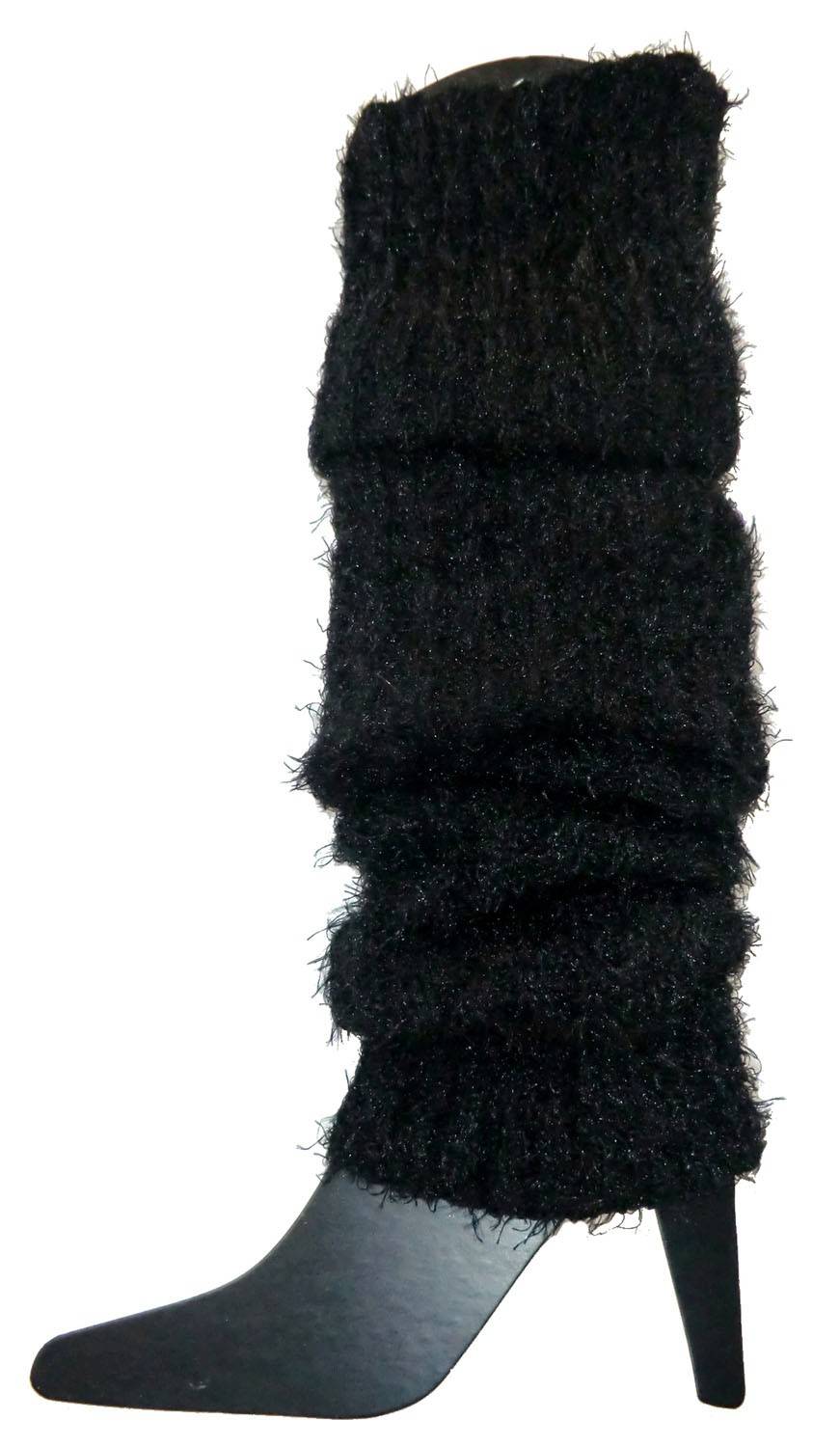 Shimasocks Damen Kuschel Stulpen weiß schwarz brombeere Legwarmer