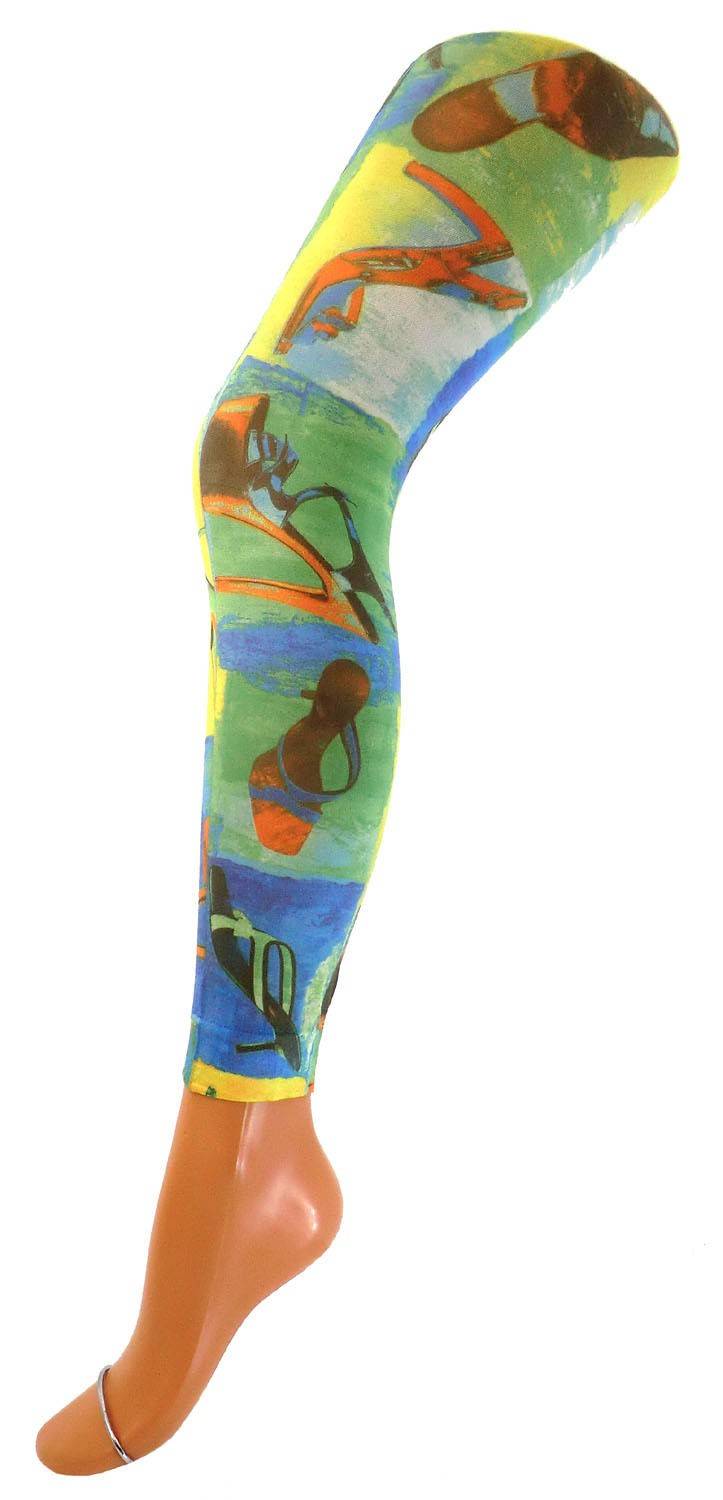 Shimasocks Damen Legging bedruckt Microfaser 70 DEN