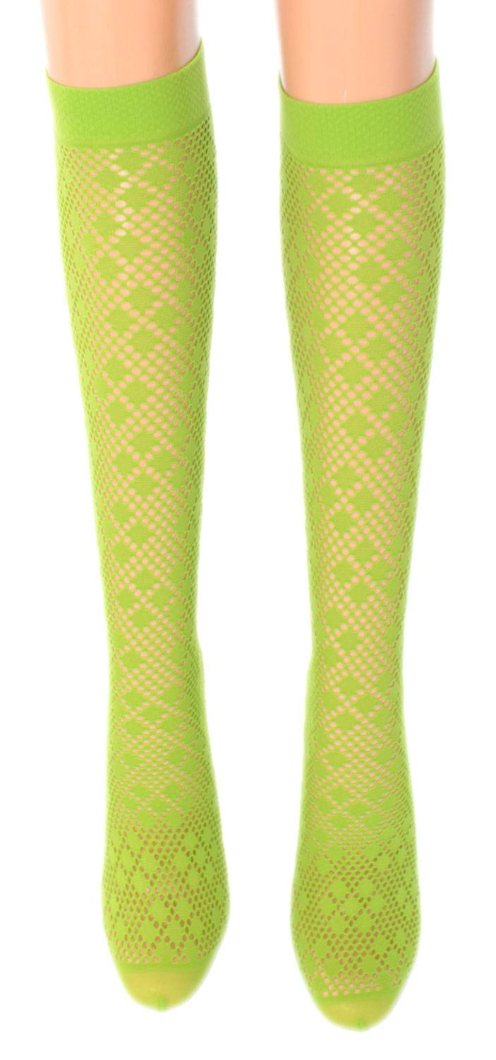 Shimasocks Damen Netzkniestrümpfe mit Muster 30 DEN