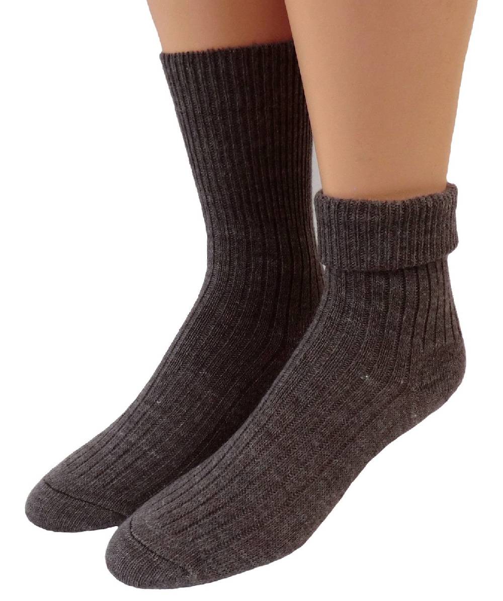 Shimasocks Damen Socken mit Angorawolle grau, braun, meliert, 35 36 36 38 39 40 41 42 warm