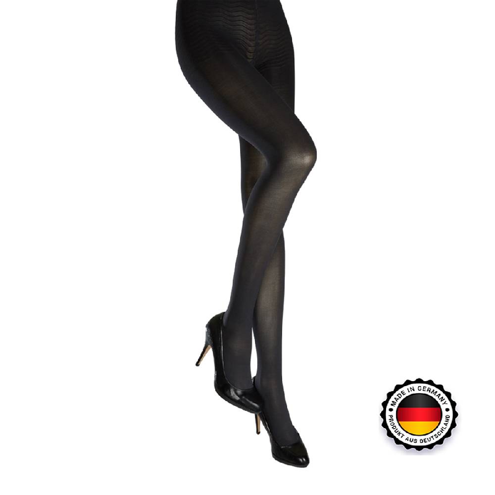 Shimasocks Damen Strumpfhose ENERGY 100 DEN 3D Basic Anti-Cellulite Schwarz Blickdicht