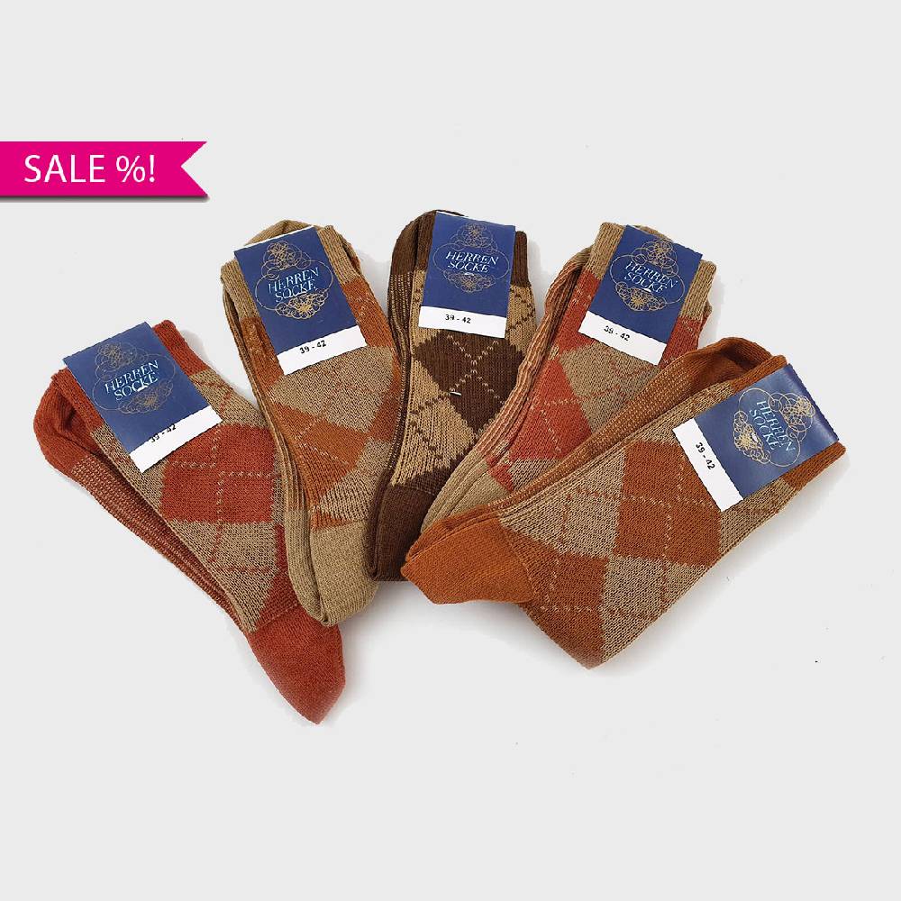 Shimasocks Elegante Herrensocken - englische Business Socken - traditionell. Schottenmuster