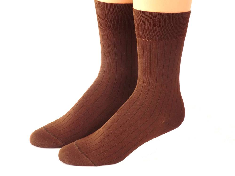 Shimasocks Herren Business Socken gasiert- mercerisiert Farbe mocca