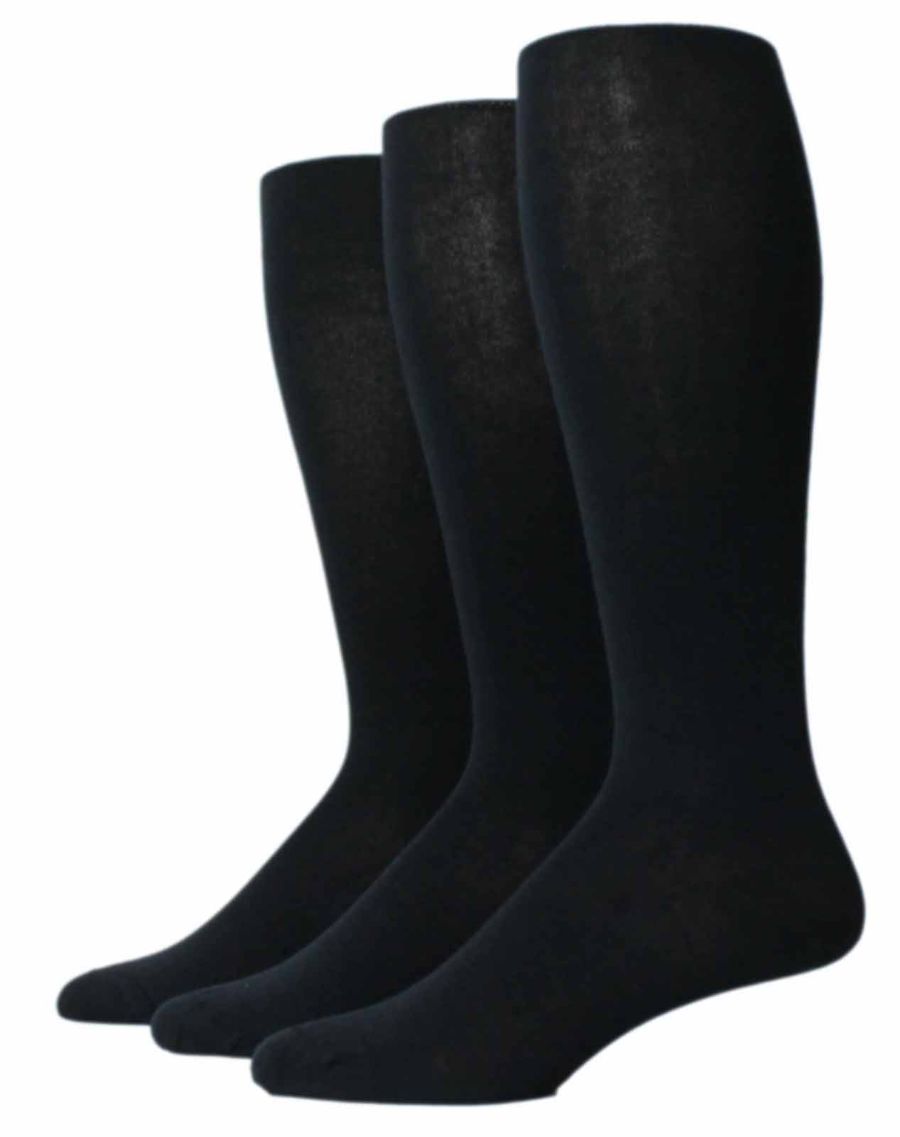 Shimasocks Herren Kniestrumpf ohne einschneidenden Gummi schwarz 3er Pack