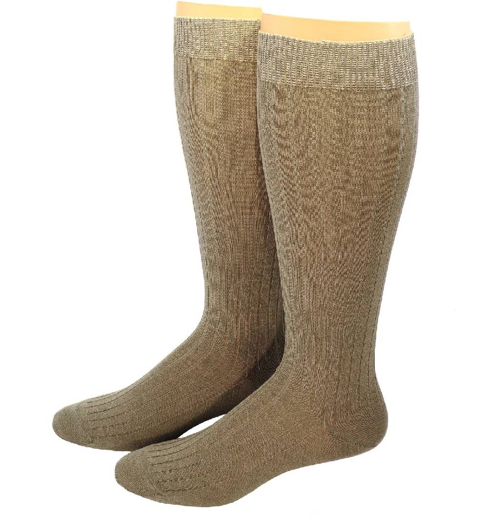 Shimasocks Herren Kniestrümpfe BW gasiert-mercerisiert 6:2 Rippe