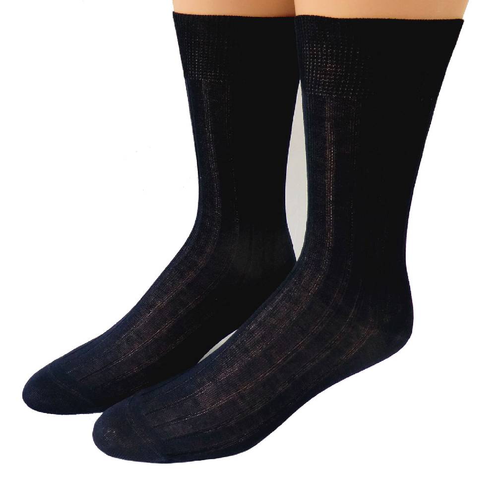 Shimasocks Herren Socken 10:2 Rippe 100% Baumwolle Dreierpack gasiert-merceresiert