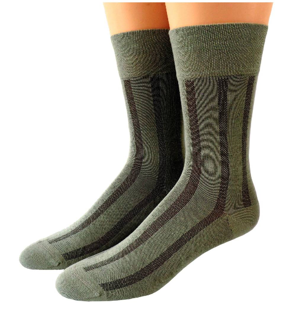 Shimasocks Herren Socken Strümpfe Längsstreifen Piquerand