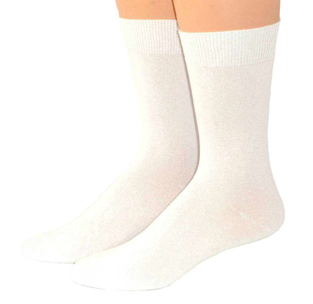 Shimasocks Herren Socken weiß rechts/ links glatt gestrickt 3er Pack