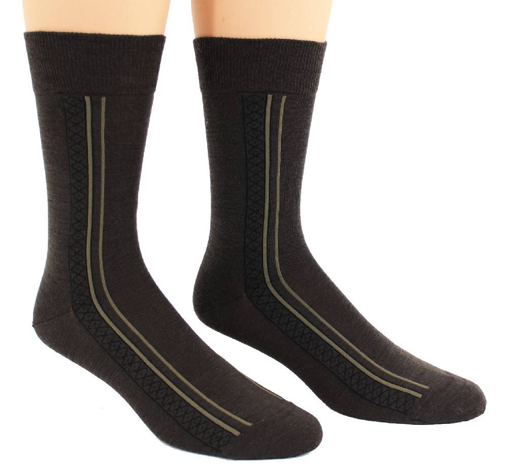 Shimasocks Herren Socken Wolle mit Aufplattiermuster