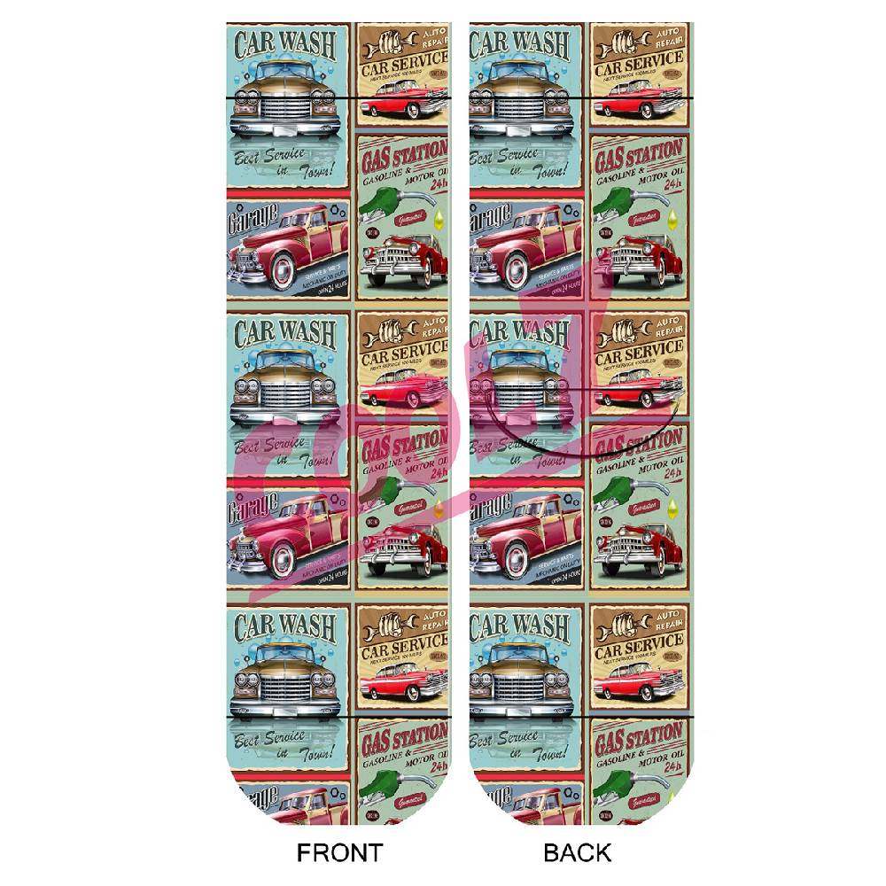 Shimasocks Herren Socks "Car Wash" OneSize Bio Baumwolle comic Design bunt funny cool old retro