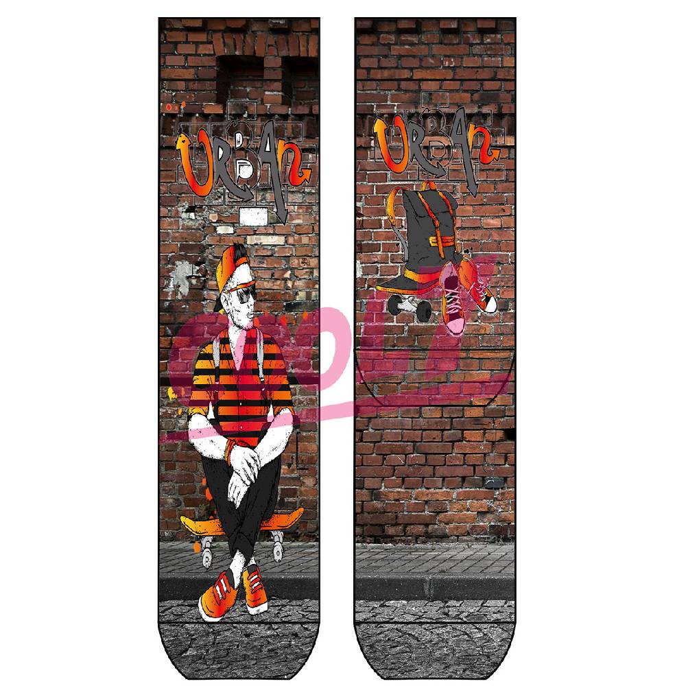 Shimasocks Herren Socks "Skater" OneSize Bio Baumwolle Comic Design Bunt Funny Cool Retro