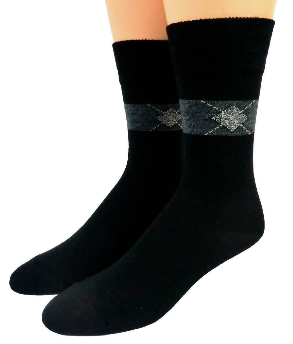 Shimasocks Herrensocken mit Blockringel und Karo Übergröße
