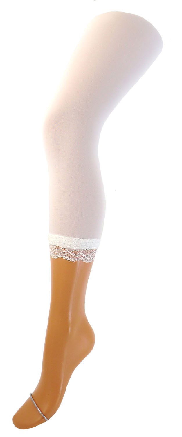 Shimasocks Kinder 7/8 Länge Leggings mit Spitze 70 DEN Microfaser