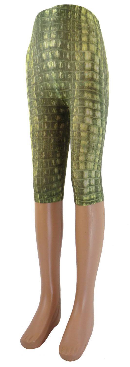 Shimasocks Kinder/ Damen Capri Leggings Krokodil Blumen Microfaser 40 DEN