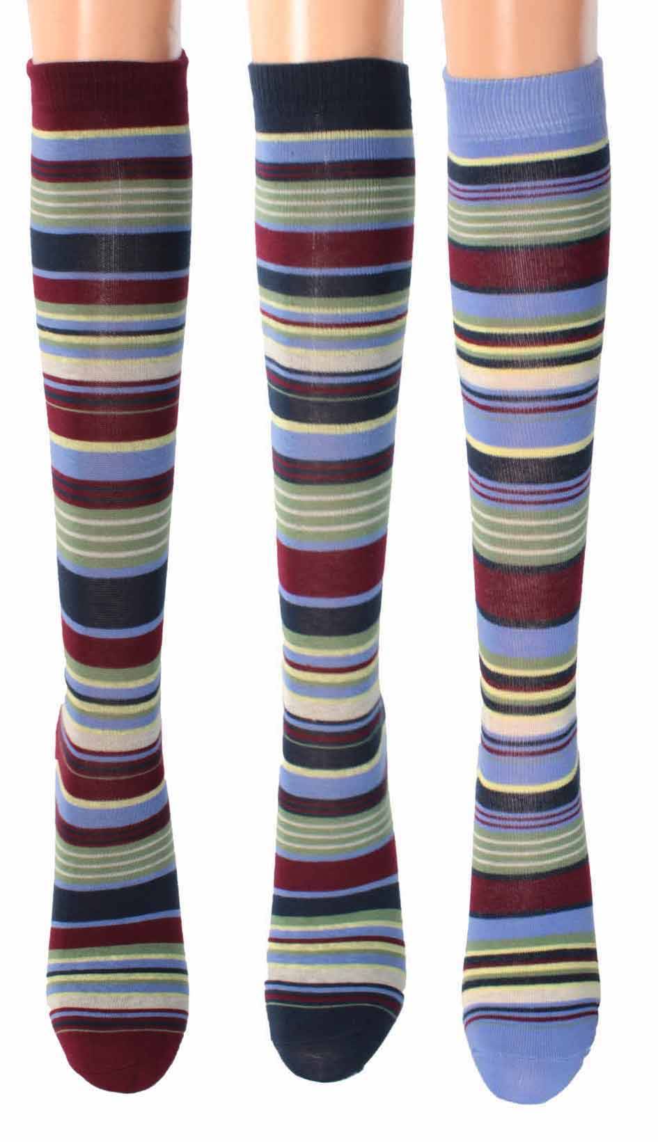 Shimasocks Kinder Kniestrumpf Ringel Kniestrümpfe Jungen 3er Pack