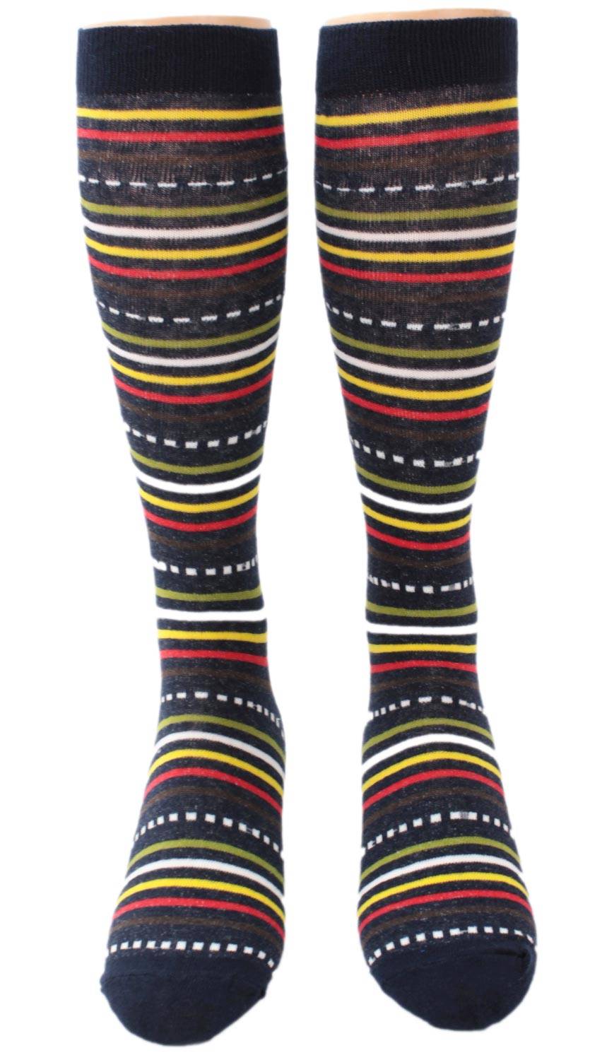 Shimasocks Kinder Kniestrümpfe bunte Feinringel Dreierpack